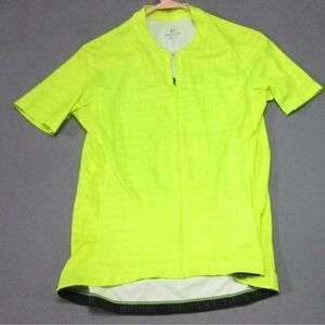 Pearl Izumi Shirt Womens XL Yellow Cycling Jersey Full Zip Short Sleeve Top
